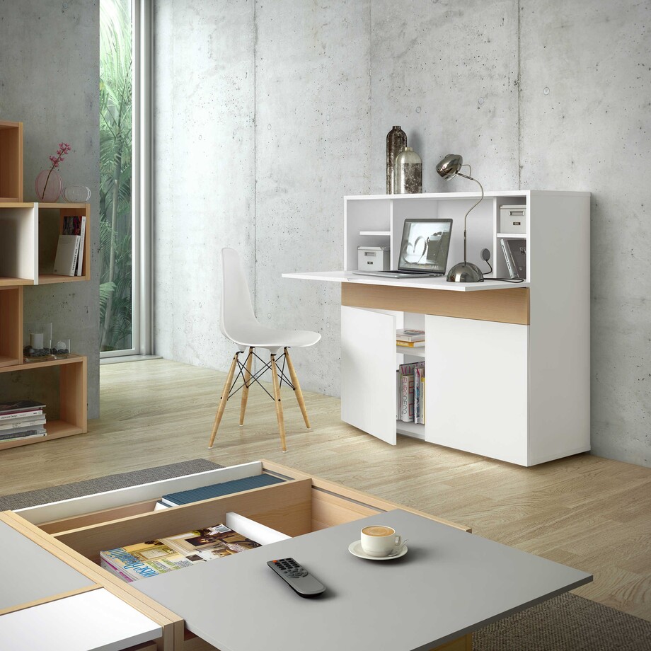 Multifunktionsmöbel für ein minimalistisches Wohnzimmer