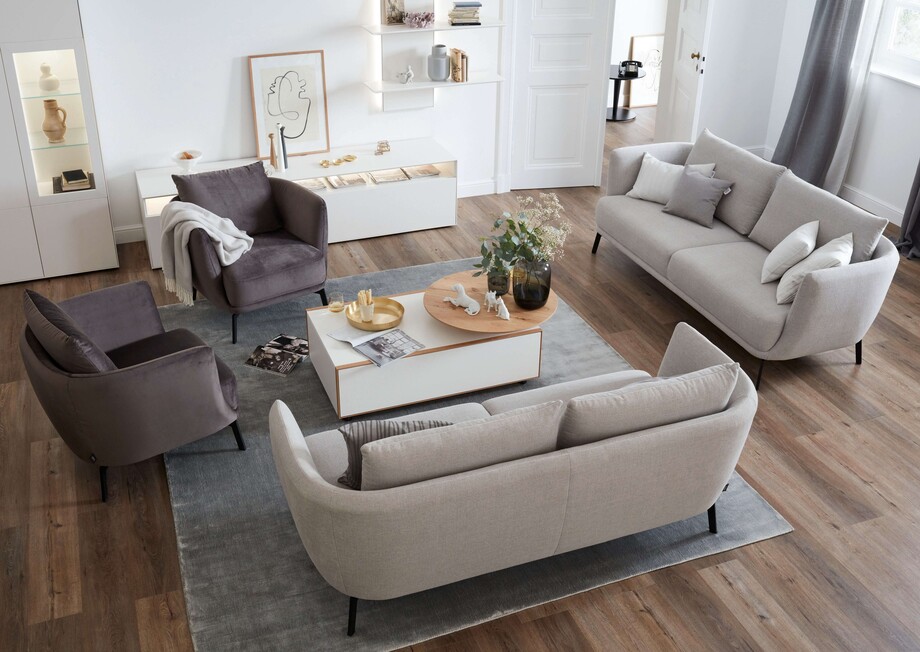 Anordnung der Möbel im Wohnzimmer ohne Fernseher